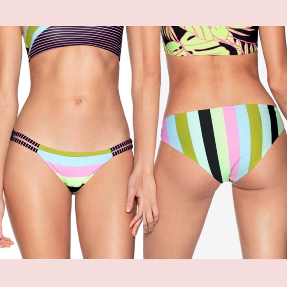 Maaji Other - NEW Maaji [ Small‎ ] Trippin Striped Split Side Reversible Bikini Bottoms
